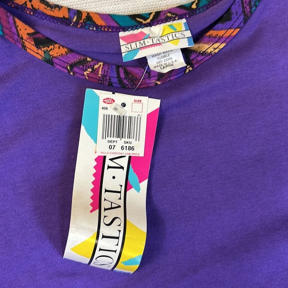 Vintage 90s cropped Purple top - Picture 2 of 7